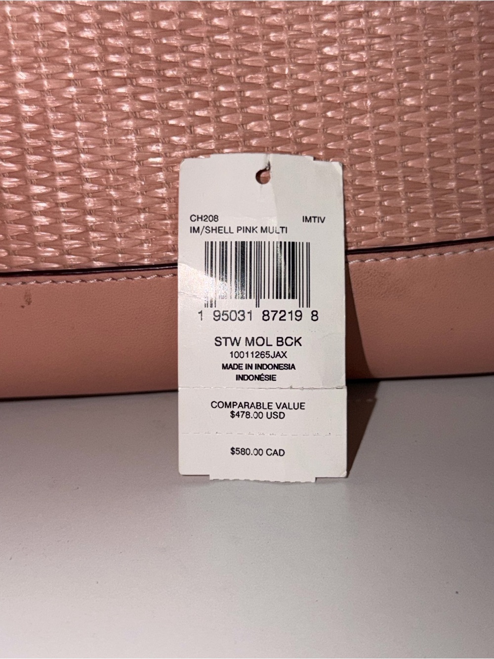 Coach Blush Pink Mollie Bucket Bag with Tassels - Picture 5 of 6